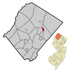 Sussex County New Jersey Incorporated and Unincorporated areas Hamburg Highlighted